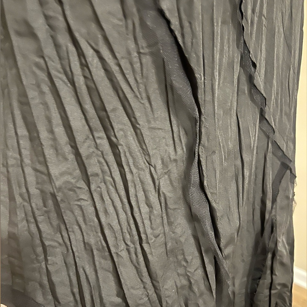 Moyuru Black Crinkle Maxi Sleeveless Dress | Goth Japanese Avant Garde Size 4 - Picture 4 of 15